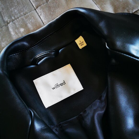 ARITZIA Wilfred Biker Vegan Leather Jacket ~ S (small) ~ like new - Picture 2 of 6